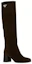 Order (W) Bottes Hautes Prada en Velours à Bout Rond ''Marron Vert'' 1W233N_008_F0003_F_065