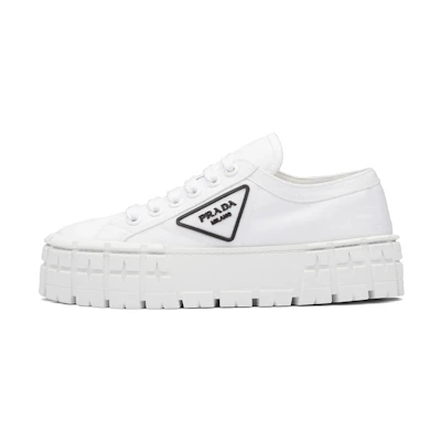 (W) Prada Double Wheel Re-nylon Gabardine Sneakers 'White'
