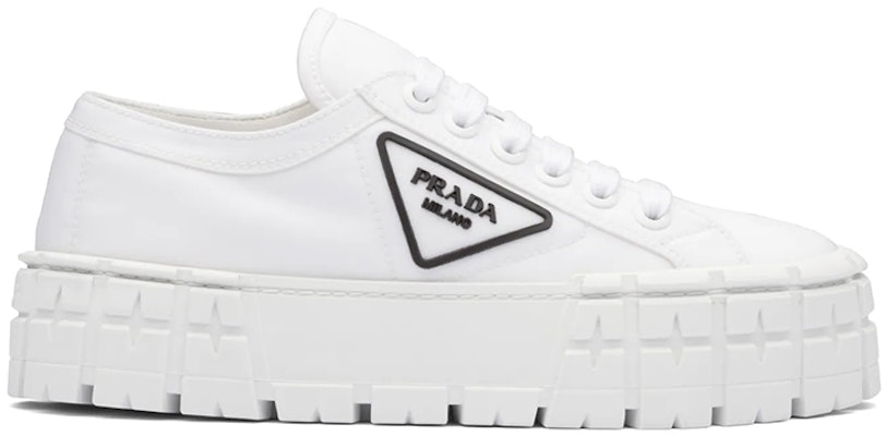 (Women) Prada Double Wheel Re-nylon Gabardine Sneakers 'White' 1E260M_3LFX_F0009_F_050 Order (Women) Prada Double Wheel Re-nylon Gabardine Sneakers 'White' 1E260M_3LFX_F0009_F_050