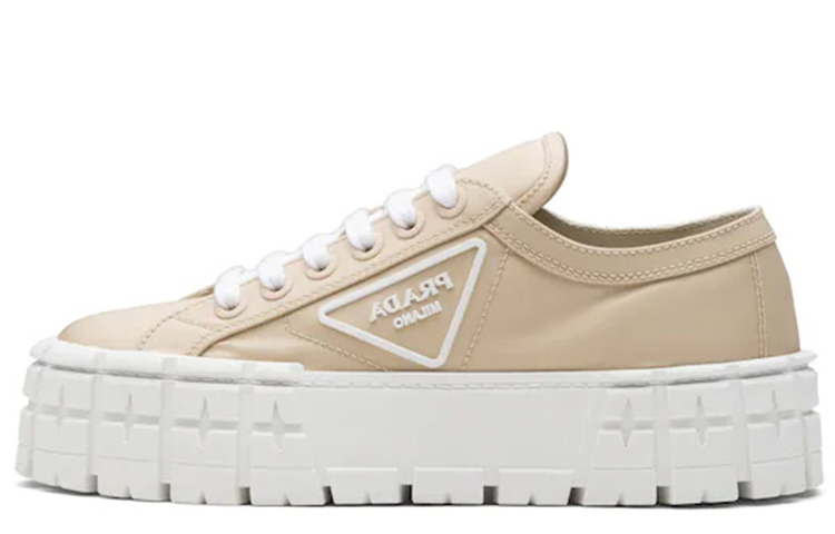 (W) Prada Wheel Nylon Gabardine Low-Top 'Desert Beige'