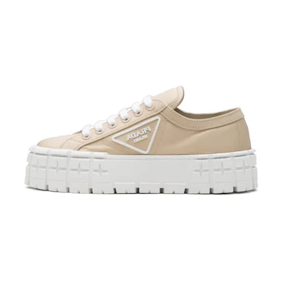 (W) Prada Wheel Nylon Gabardine Low-Top 'Desert Beige'