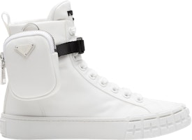 (Women) Prada Wheel Re-Nylon Gabardine High 'Zip-Pouch - White' 1T551M-1YFL-F0009 (Women) Prada Wheel Re-Nylon Gabardine High 'Zip-Pouch - White' 1T551M-1YFL-F0009