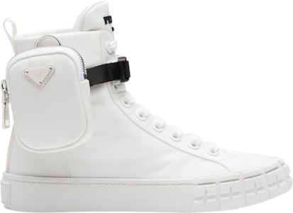 (W) 普拉达白色拉链包Re-Nylon华达呢高帮鞋 1T551M-1YFL-F0009 Buy (W) 普拉达白色拉链包Re-Nylon华达呢高帮鞋 1T551M-1YFL-F0009