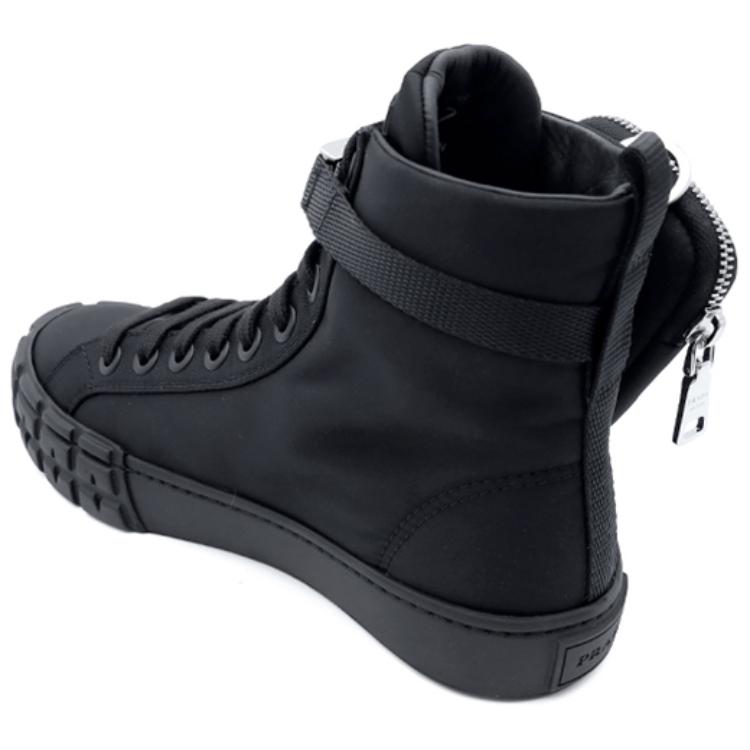 Order （女性）Prada Wheel 再生尼龍高筒運動鞋 '黑色' 1T551M-3LFV-F0002