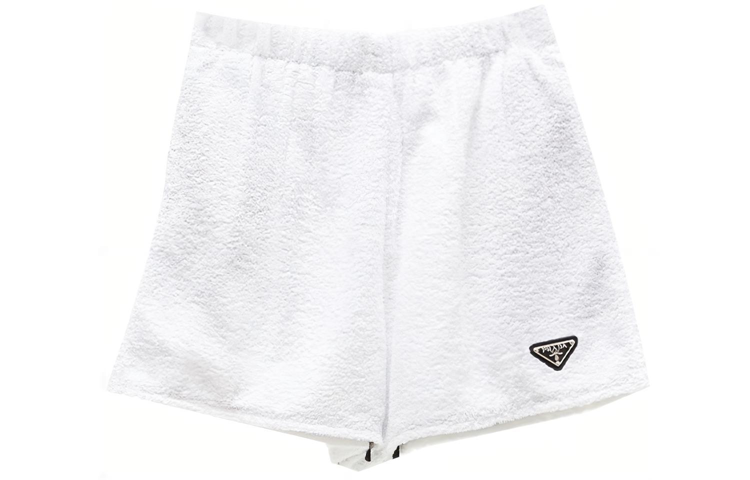 (Women) PRADA White Casual Shorts with Logo Design. P292E-1ZR3-F0009