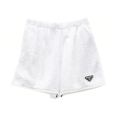 (Women) PRADA White Casual Shorts with Logo Design. P292E-1ZR3-F0009