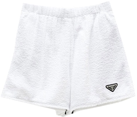 (W) 普拉达白色休闲短裤带标志设计 P292E-1ZR3-F0009 Order (W) 普拉达白色休闲短裤带标志设计 P292E-1ZR3-F0009