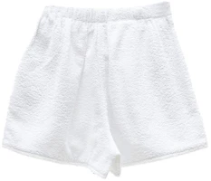 Lookbook (Women) PRADA White Casual Shorts with Logo Design. P292E-1ZR3-F0009