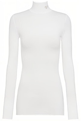 (W) PRADA ホワイト ハイネック 長袖 Tシャツ SS21 39528-1YQ4-F0009-S-211 Buy (W) PRADA ホワイト ハイネック 長袖 Tシャツ SS21 39528-1YQ4-F0009-S-211