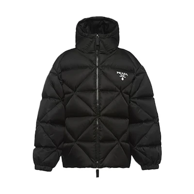 (Women) PRADA Winter Black Hooded Nylon Down Jacket 291952-1WQ8-F0002-S-212
