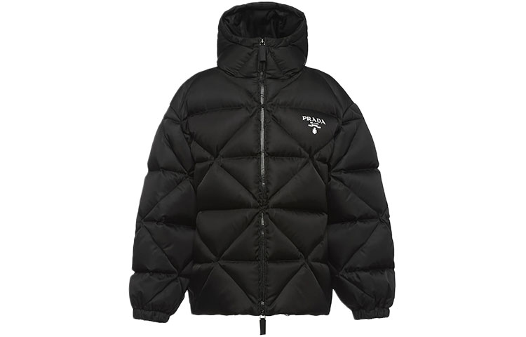 Order (Women) PRADA Winter  Black Hooded Nylon Down Jacket 291952-1WQ8-F0002-S-212