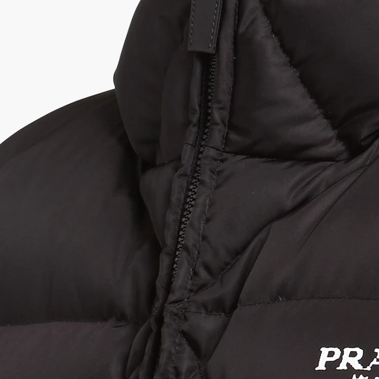 Details for (Women) PRADA Winter  Black Hooded Nylon Down Jacket 291952-1WQ8-F0002-S-212