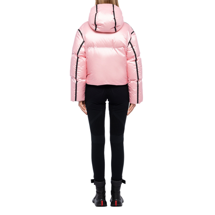 Shop (Women) PRADA Winter Pink Hooded Puffer Jacket Short款 291985-1ZT6-F0028-S-212