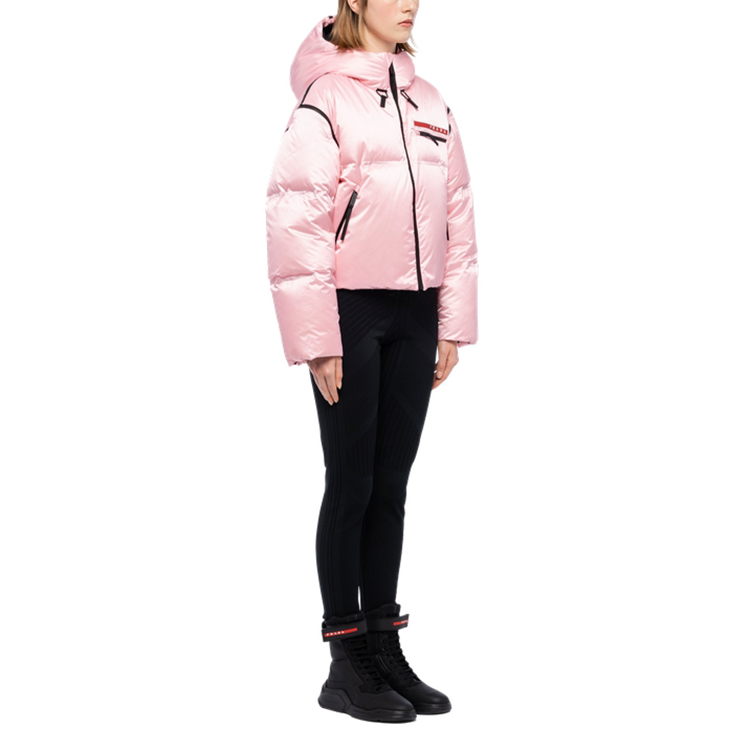 Purchase (Women) PRADA Winter Pink Hooded Puffer Jacket Short款 291985-1ZT6-F0028-S-212