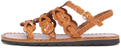 (Women) Prada Woven Calfskin Sandals 'Brown' 1X186M_027_F0046_F_A015 (Women) Prada Woven Calfskin Sandals 'Brown' 1X186M_027_F0046_F_A015