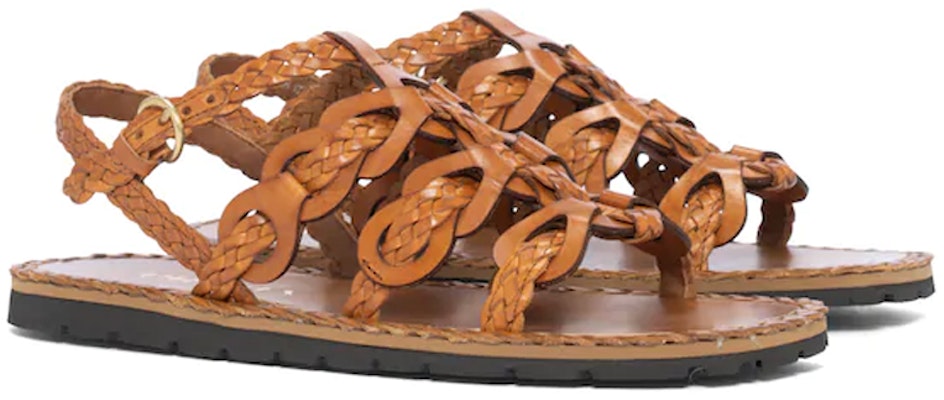 (Women) Prada Woven Calfskin Sandals 'Brown' 1X186M_027_F0046_F_A015 Lookbook (Women) Prada Woven Calfskin Sandals 'Brown' 1X186M_027_F0046_F_A015