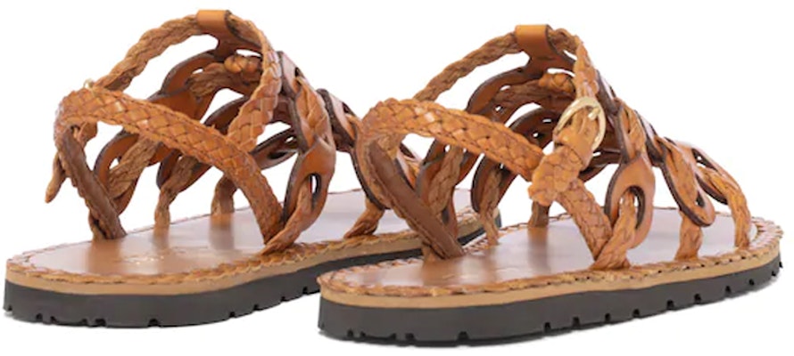 (Women) Prada Woven Calfskin Sandals 'Brown' 1X186M_027_F0046_F_A015 Purchase (Women) Prada Woven Calfskin Sandals 'Brown' 1X186M_027_F0046_F_A015