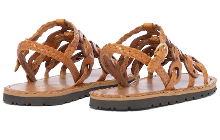 Purchase (W) Sandales Prada en Cuir Tressé ''Marron'' 1X186M_027_F0046_F_A015