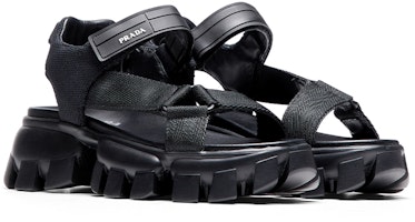 (W) Sandal Prada Sporty Woven Nylon Tape 'Hitam'. 1X037M_3L74_F0002_F_050 Lookbook (W) Sandal Prada Sporty Woven Nylon Tape 'Hitam'. 1X037M_3L74_F0002_F_050