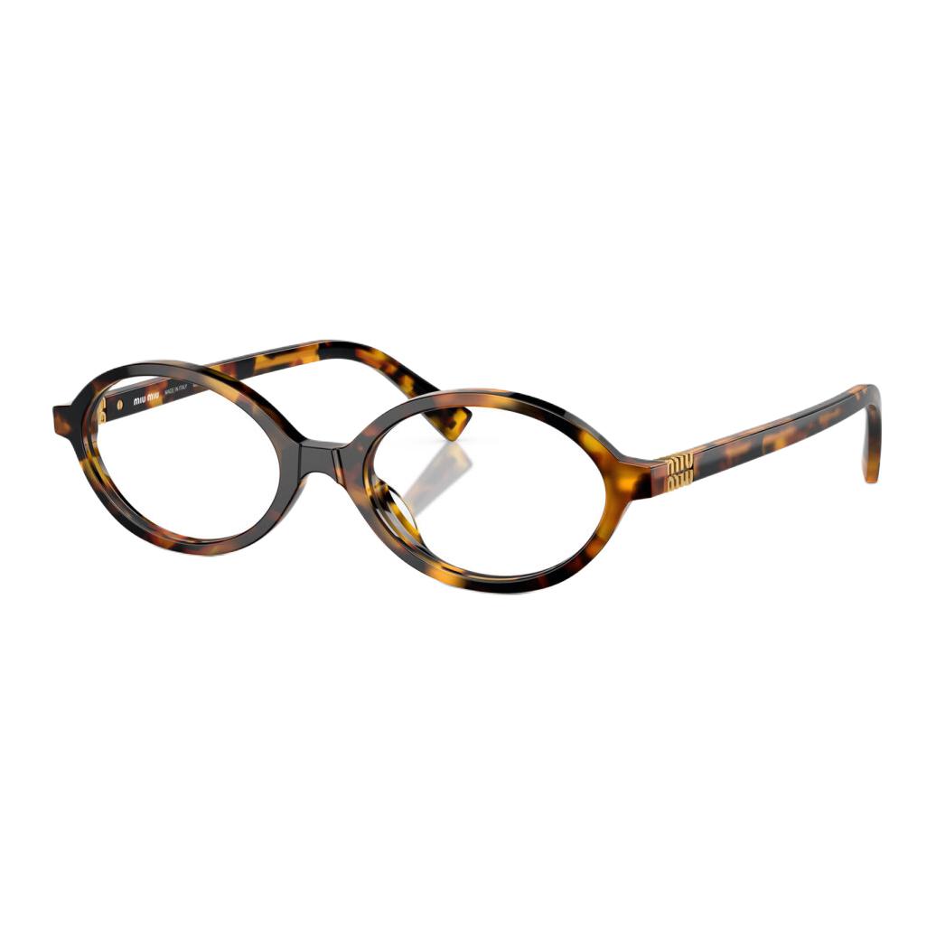 (Women) Prescription MIU MIU Oval Acetate Optical Glasses Brown Eyewear 0MU01XV-VAU1O1