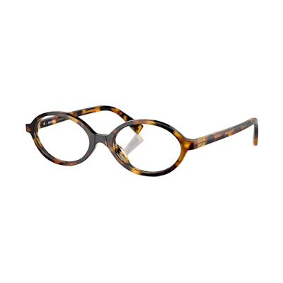 (Women) Prescription MIU MIU Oval Acetate Optical Glasses Brown Eyewear 0MU01XV-VAU1O1
