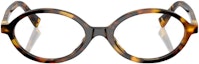 Lookbook (Women) Prescription MIU MIU Oval Acetate Optical Glasses Brown Eyewear 0MU01XV-VAU1O1