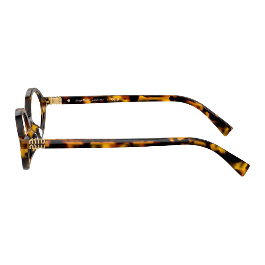 Shop (Women) Prescription MIU MIU Oval Acetate Optical Glasses Brown Eyewear 0MU01XV-VAU1O1