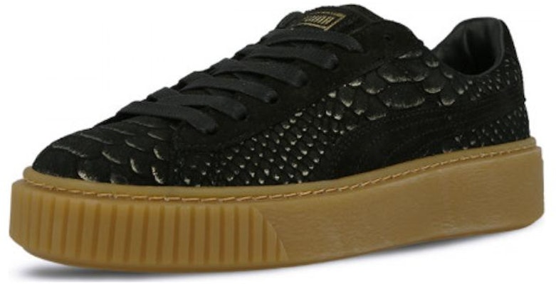 (W) Puma Basket Platform Piel Exótica 'Negro' 363377-01 Lookbook (W) Puma Basket Platform Piel Exótica 'Negro' 363377-01