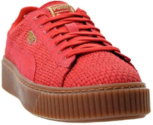 (W) 푸마 바스켓 플랫폼 우븐 '레드' (Puma Basket Platform Woven 'Red') 364847-01 Lookbook (W) 푸마 바스켓 플랫폼 우븐 '레드' (Puma Basket Platform Woven 'Red') 364847-01