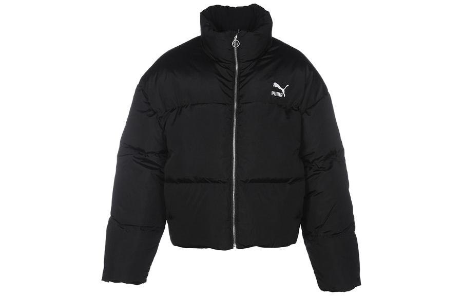 (Women) PUMA  Black Casual Warm Long-Sleeve Down Jacket. 623601-01