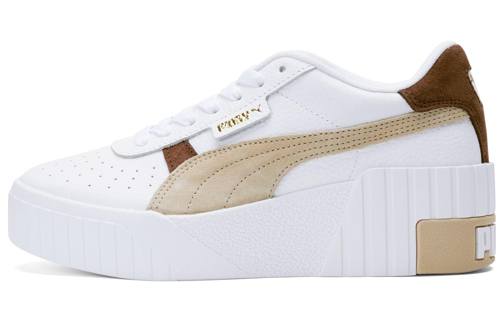 (Women) Puma  Cali Wedge Mix 'White Chestnut Brown'  373906-11