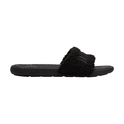 (W) Puma Cool Cat Sherpa Slide 'Triple Black'