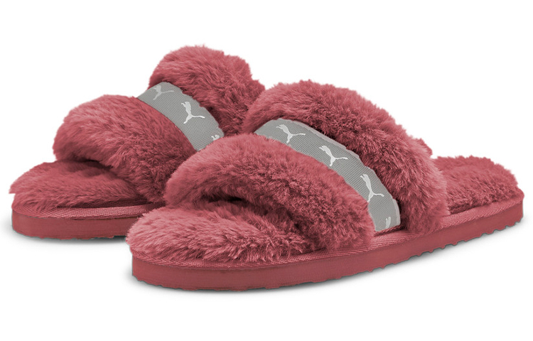 Lookbook （女款）Puma Fluff Remix 拖鞋 'Mauvewood Silver' 385240-05