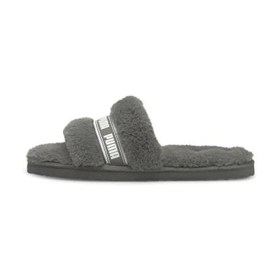 (W) Puma Fluff Slide 'Charcoal Grey'