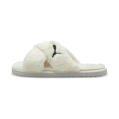 (W) Puma Fluff X Strap Slide 'Whisper White'