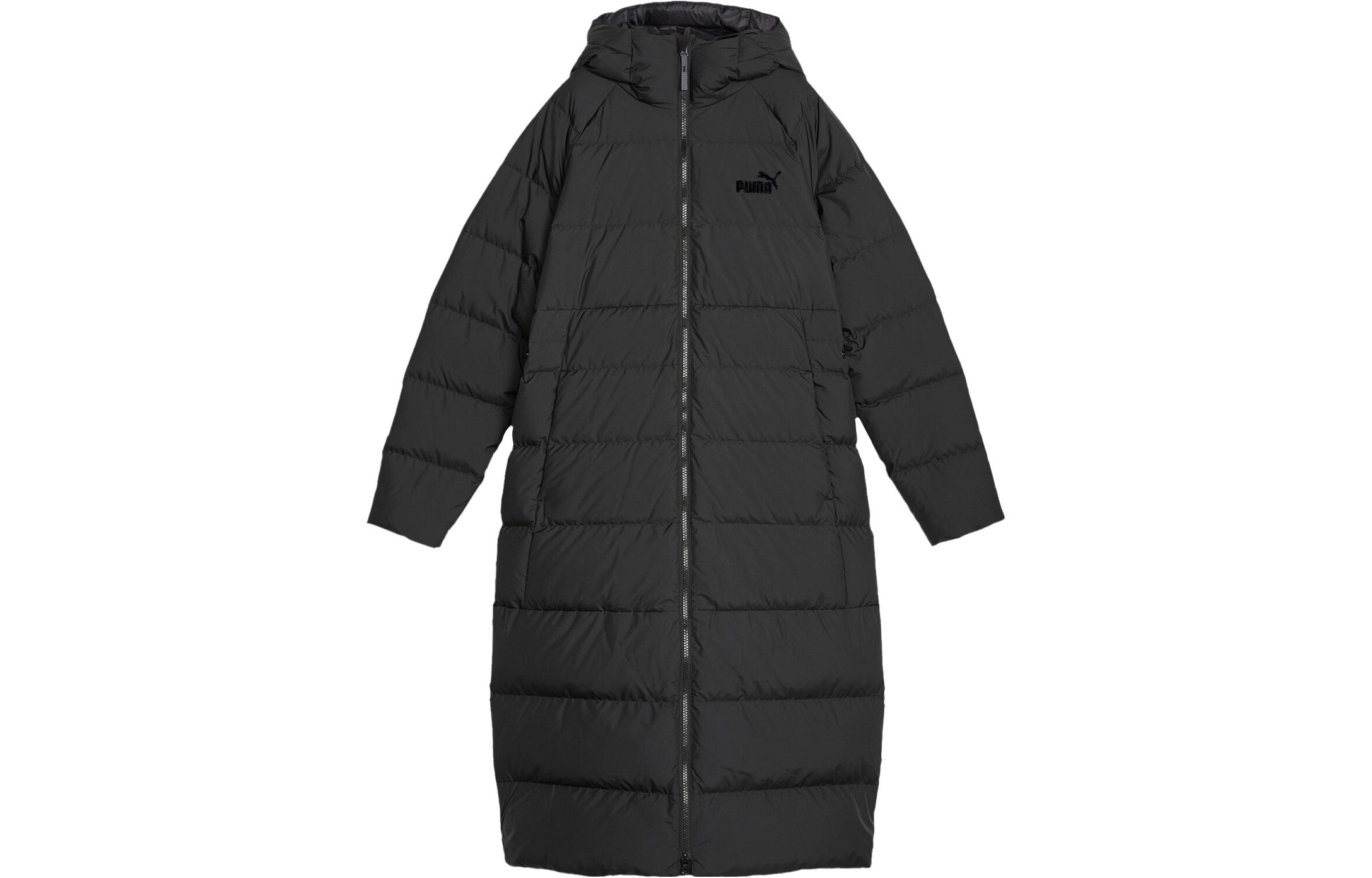 (Women) PUMA  Long Hooded Down Jacket Black 678331-01