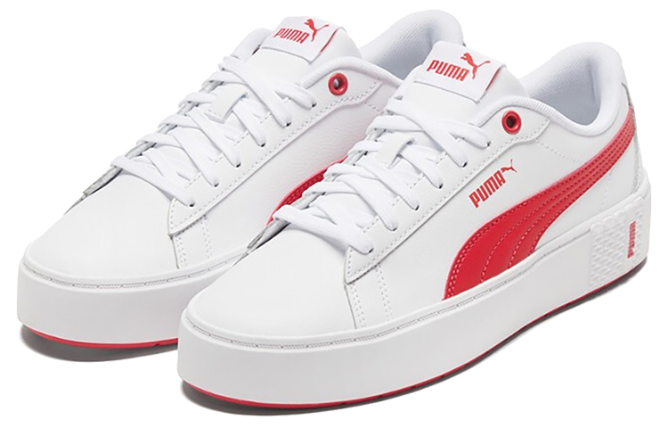 Lookbook (W) プーマ スマッシュ プラットフォーム V2 白/赤 373035-06