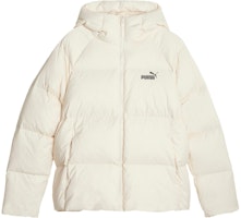 (Women) PUMA Solid White Hooded Raglan Sleeve Down Jacket. 678342-87 (Women) PUMA Solid White Hooded Raglan Sleeve Down Jacket. 678342-87