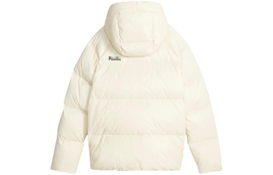Lookbook (Women) PUMA  Solid White Hooded Raglan Sleeve Down Jacket. 678342-87