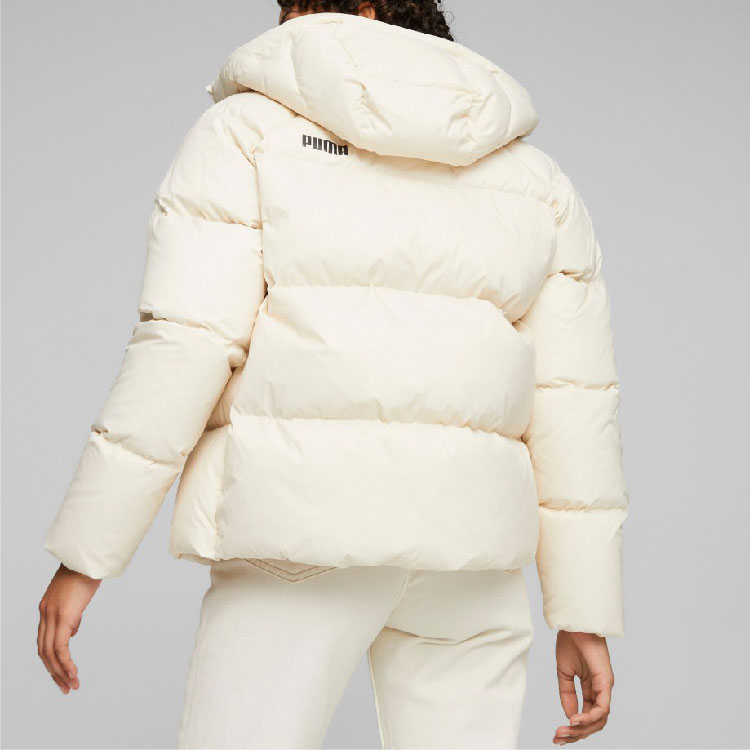 Purchase (Women) PUMA  Solid White Hooded Raglan Sleeve Down Jacket. 678342-87
