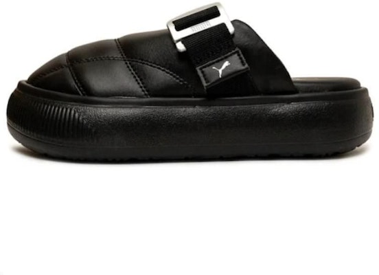 (Women) Puma Suede Mayu Leather Mule 'Black Silver' 388598-01 Buy (Women) Puma Suede Mayu Leather Mule 'Black Silver' 388598-01