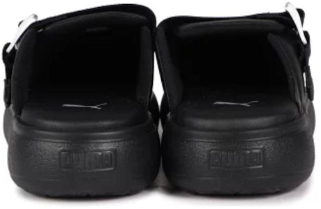 (W) プーマ スウェード マユ ミュール "ブラック/シルバー" 388598-01 Shop (W) プーマ スウェード マユ ミュール "ブラック/シルバー" 388598-01