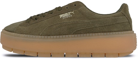 (Women) Puma Suede Platform Trace 'Olive Night' 365830-03 (Women) Puma Suede Platform Trace 'Olive Night' 365830-03