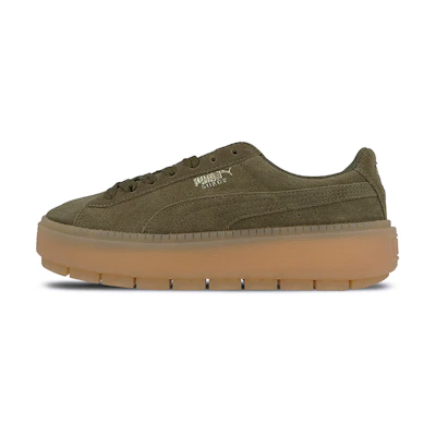 (W) Puma Suede Platform Trace 'Olive Night'