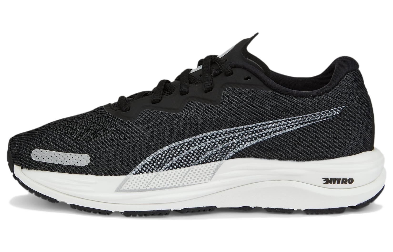 (Women) Puma  Velocity Nitro 2 Wide 'Black Metallic Silver'  377478-01
