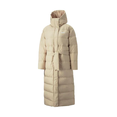 (Women) PUMA Yellow Logo Printed Hooded Down Jacket 672278-67