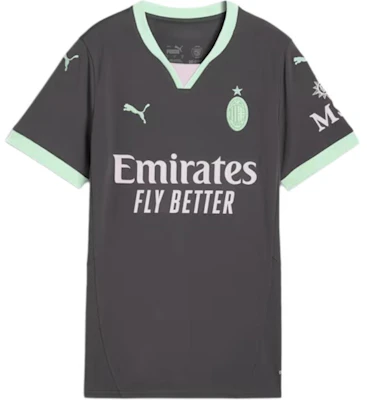 (Women) PUMA AC Milan 24/25 Serie A Logo Tee Shadow Gray/Fresh Mint 775036-03 Buy (Women) PUMA AC Milan 24/25 Serie A Logo Tee Shadow Gray/Fresh Mint 775036-03