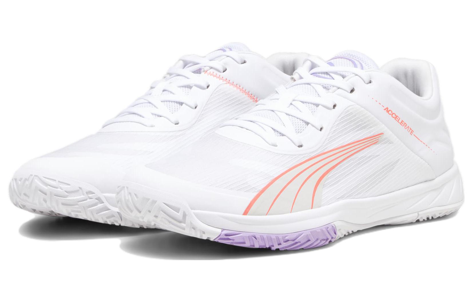 Lookbook (W) プーマ アクセレレート ターボ コート "白・紫" (Puma Akusererēto Tābo Kōto "Shiro Murasaki") 107474-01