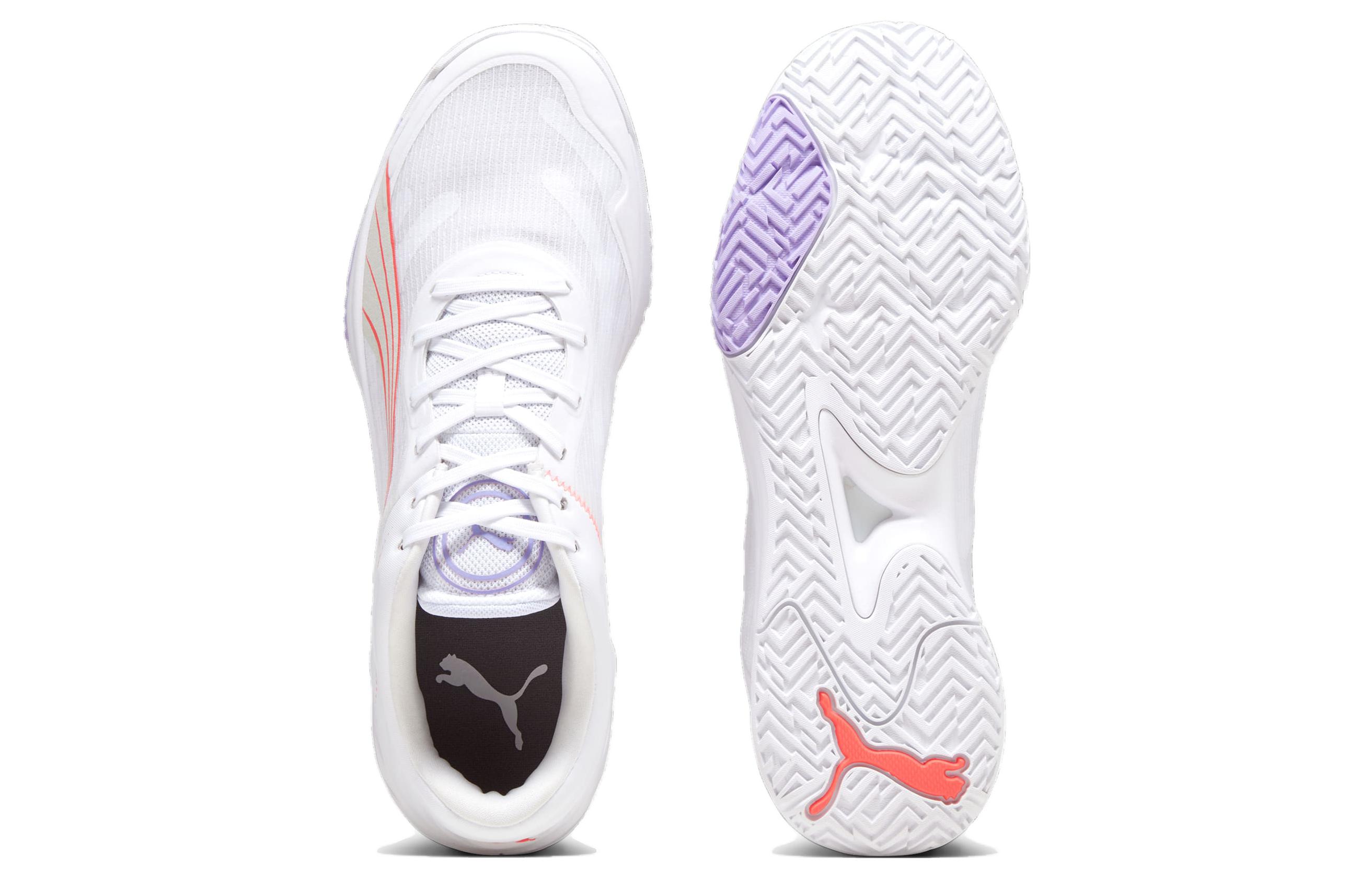 Shop (W) プーマ アクセレレート ターボ コート "白・紫" (Puma Akusererēto Tābo Kōto "Shiro Murasaki") 107474-01