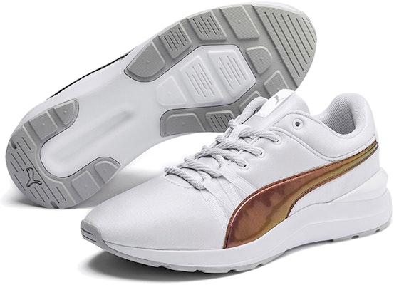 PUMA Adela Trailblazer 低帮 跑步鞋 女款 白色玫瑰金 Lookbook PUMA Adela Trailblazer 低帮 跑步鞋 女款 白色玫瑰金